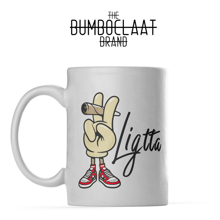 "Ligtta" Ceramic Mug with Marijuana Illustration