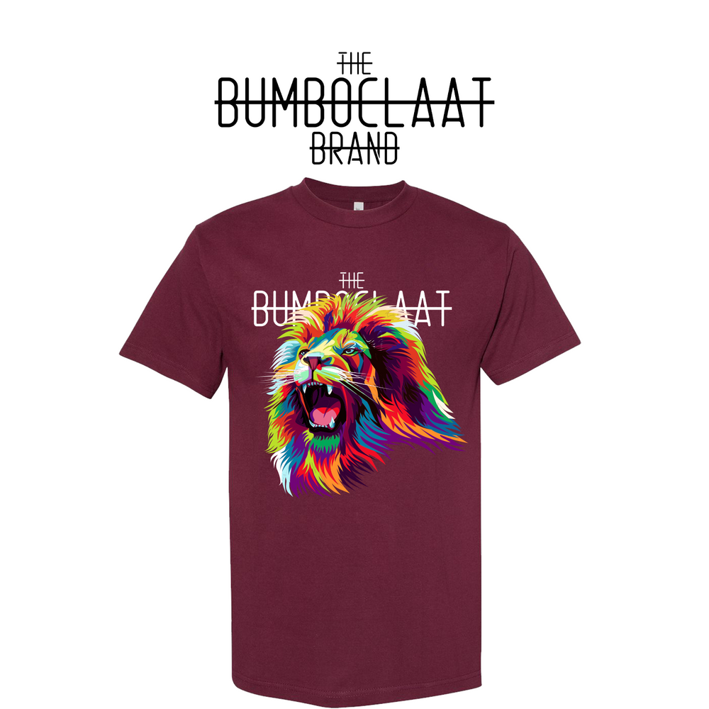 The bumboclaat Burgundy Lion T-shirt